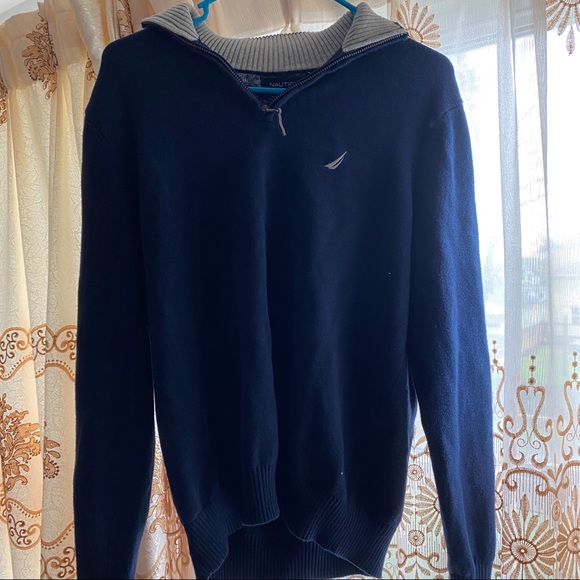 Nautica Men’s Navy Quarter-zip - Picture 2 of 5